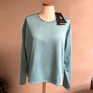 NWT SPYDER ACTIVE women’s active QUICK DRY STRETCH Top Long sleeve Reflective XL